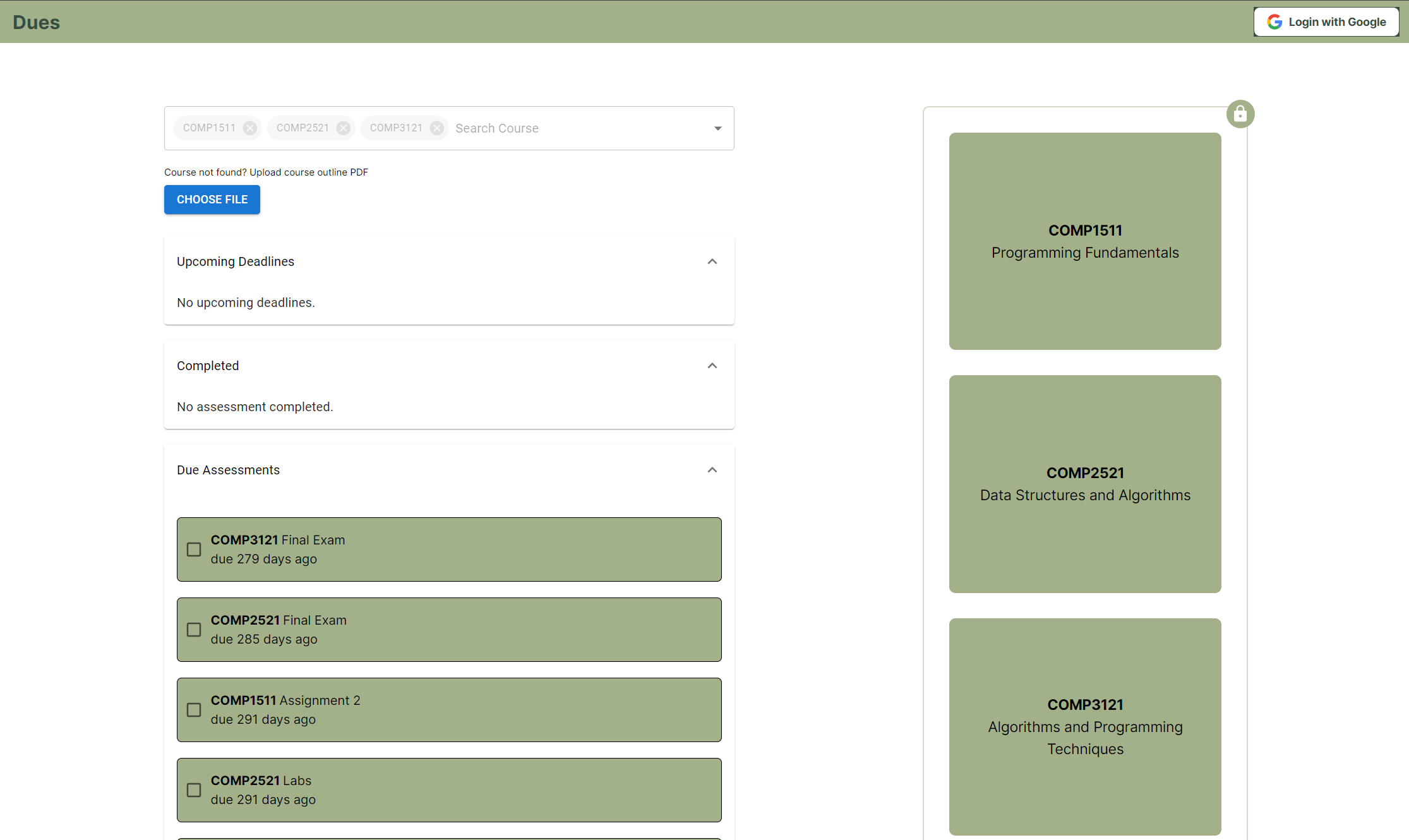 Dues App Screenshot